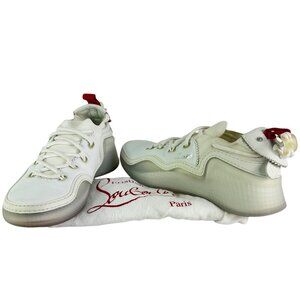 CHRISTIAN LOUBOUTIN White Leather Arpoador Men's Sneakers Made in Italy 41 - 8US